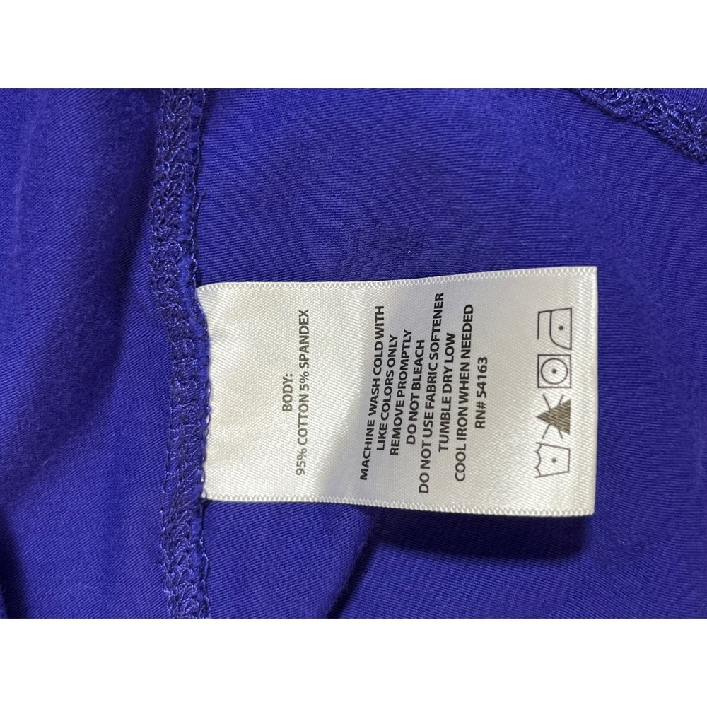 Calvin Klein Performance Womens Cobalt Blue Quick Dry V-Neck T-Shirt Size M - Picture 7 of 9